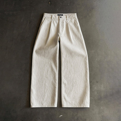 Pleated Pants | Baggy, Wide-Leg #Natural