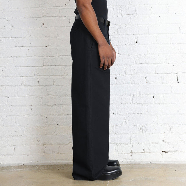 Pleated Pants | Baggy, Wide-Leg #Black