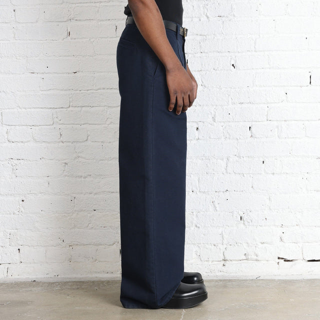 Pleated Pants | Baggy, Wide-Leg #Dark Navy